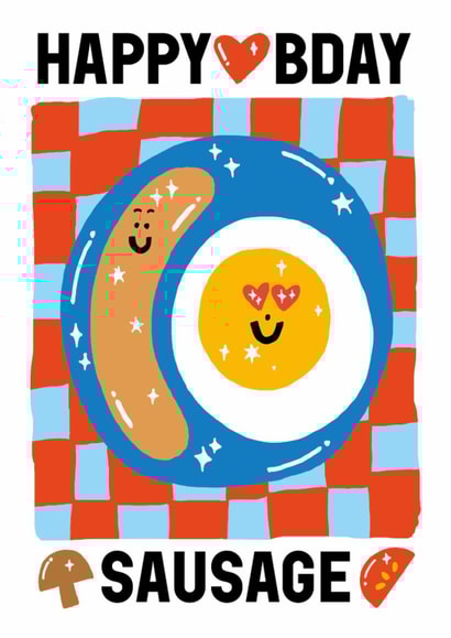 Cute Birthday Card — Smiley Fry Up created by Sanders de Roeper