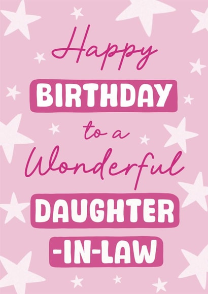 Classic Birthday Card - For Daughter In Law created by Stuck Shop Gifts