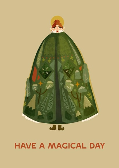 Arty Birthday Card - Magical Moth Lady - Mother Nature - For Her created by URGHH Card Co.