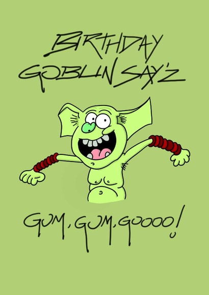 Birthday, happy, goblin created by Daniel Martin-Corben