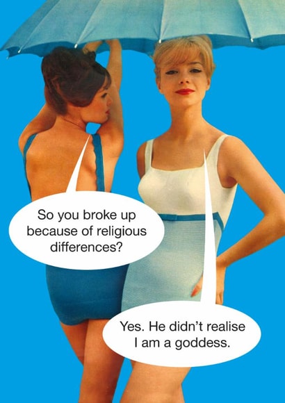 Funny Valentine's Day Card - Goddess created by kissmekwik