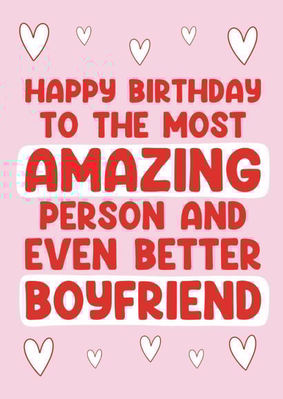 Heartfelt Birthday Card - For Boyfriend - Amazing Person created by Stuck Shop Gifts