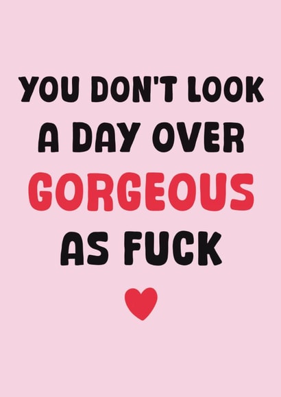 Fun Birthday Card - For Her - Gorgeous As Fuck created by Stuck Shop Gifts