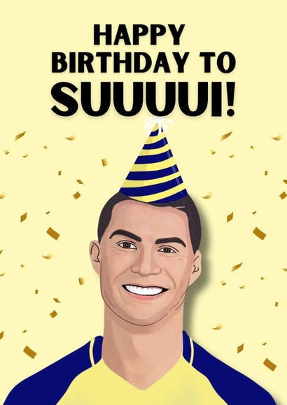 Cristiano Ronaldo Al Nassr Birthday Card created by Original Fox Cards