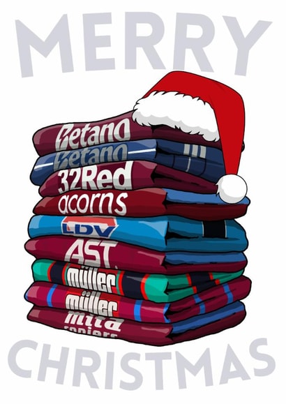 Classic Christmas Card - Aston Villa - Football Shirts created by Pedges Houseboat