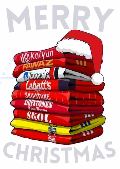 Classic Christmas Card - Nottingham Forest - Football Shirts created by Pedges Houseboat