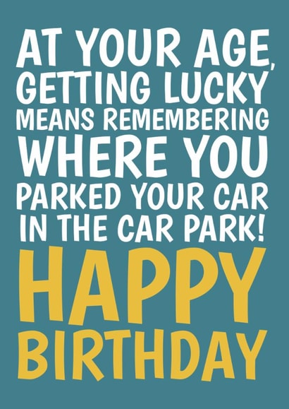 Funny Birthday Card – Getting Lucky created by @Cupsie's Creations