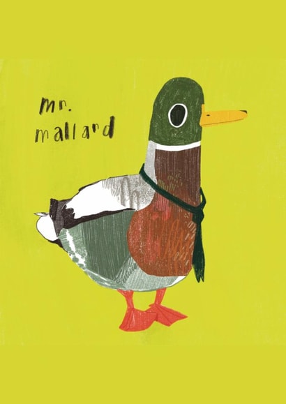 Mr Mallard Card created by A Does Art
