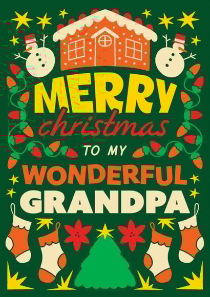 Classic Christmas Card - For Grandpa - Snowmen created by OBJECTABLES