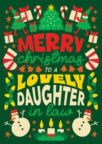 Cute Christmas Card - For Daughter In Law - Stockings created by OBJECTABLES