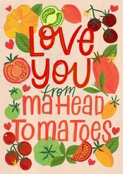 Classic Valentine's Day Card - Head Tomatoes created by Nicola B Studio