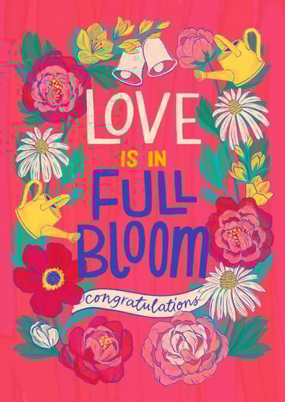 Pretty Wedding/Engagement Card - Love In Full Bloom created by Nicola B Studio