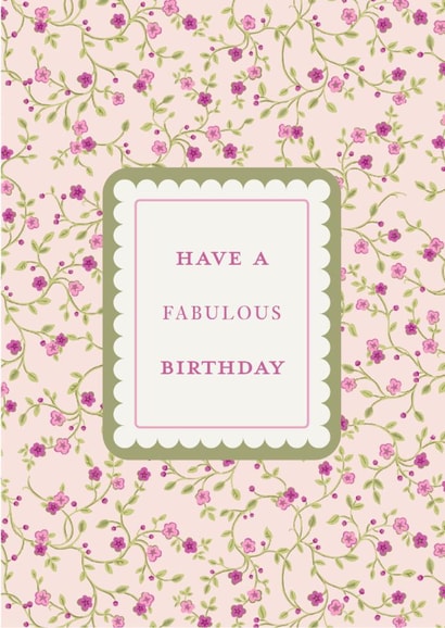 Pretty Birthday Card – Pink Ditsy Florals created by Ohh Deer
