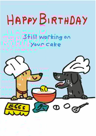 Cute Birthday Card - Dogs Baking created by Ohh Deer