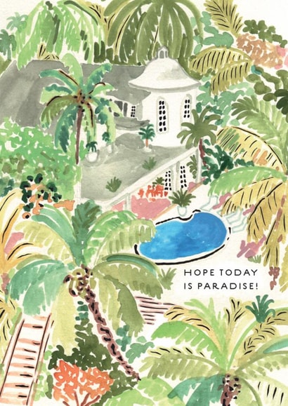 Arty Birthday Card - Paradise created by Ohh Deer