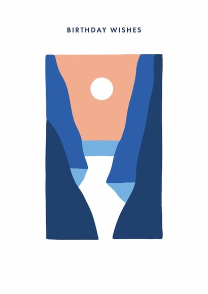 Arty Birthday Card - Sunset Cliffs created by Ohh Deer