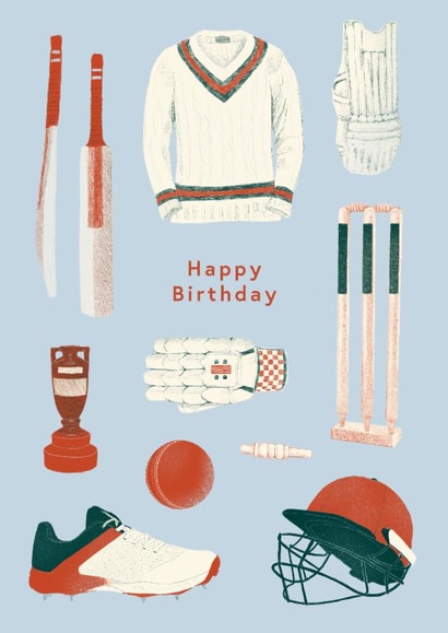 Classic Birthday Card - Cricket Essentials created by Ohh Deer