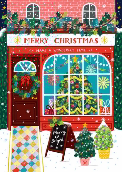 Classic Christmas Card - Festive Shop - Have A Wonderful Christmas created by Pear Tree Press