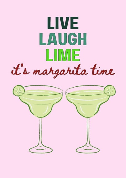 Funny Margarita Birthday Card for Tequila Lovers with Cocktail Humour created by Jenny Cleeton