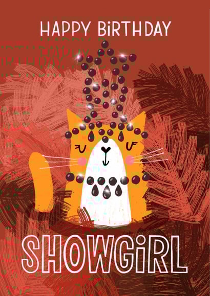 Cute Birthday Card - Showgirl - Taylor Swift Themed created by Nicola Watson