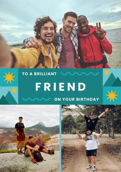 Classic Birthday Photo Card - Brilliant Friend created by Joanne Hawker