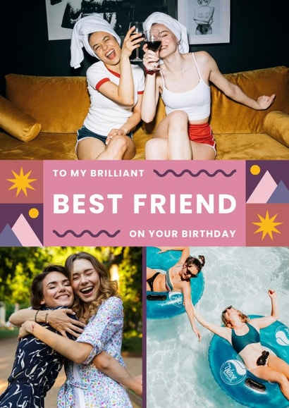 Classic Birthday Photo Card - Brilliant Best Friend created by Joanne Hawker