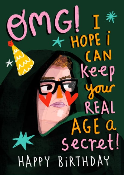 Funny Birthday Card - The Traitor's Can Alan Keep a Secret - Alan Carr created by NICHOLA COWDERY ILLUSTRATIONS