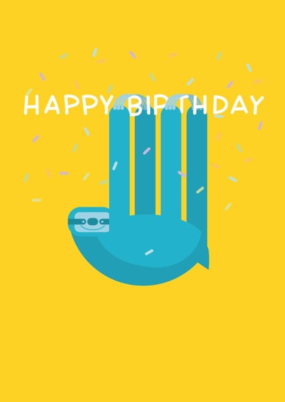 Cute Kids Birthday Card - For Him - Blue Sloth created by Paper Bird