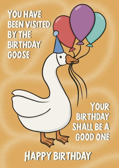 Funny silly goose happy birthday card created by Mama Love Crafts