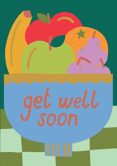 Fun Get Well Card - Fruit Bowl created by Raspberry Blossom