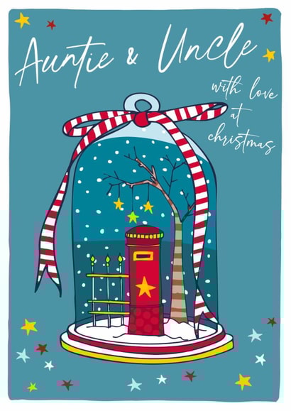 Traditional Christmas Card - For Auntie & Uncle - Postbox created by Molly Mae