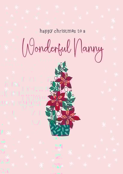 Traditional Christmas Card - For Nanny - Flowers created by Molly Mae