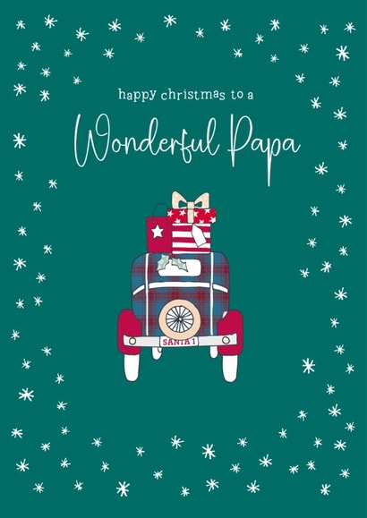 Traditional Christmas Card - For Papa - Vintage Car created by Molly Mae