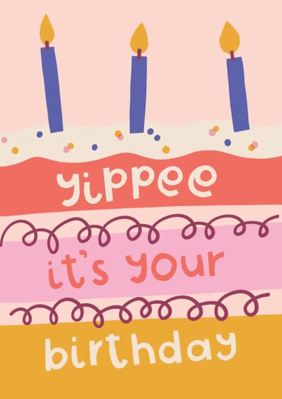 Classic Birthday Card - Yippee - Cake created by Raspberry Blossom