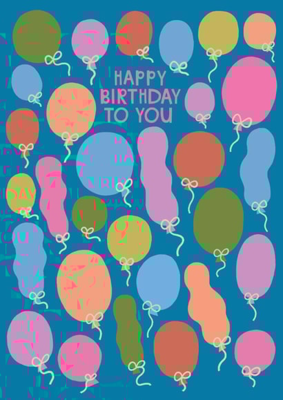 Classic Birthday Card - Colourful - Balloons created by Raspberry Blossom