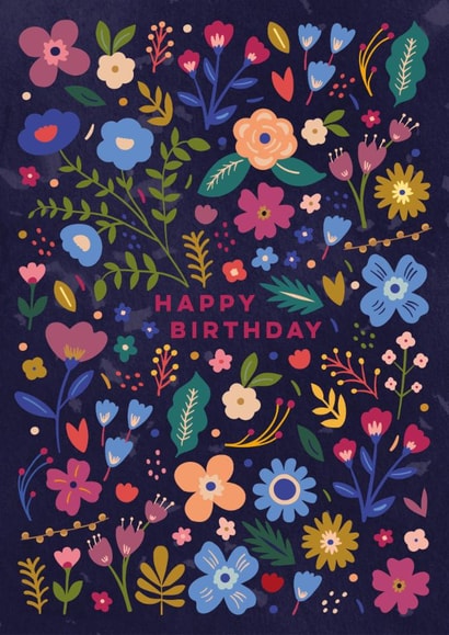 Pretty Birthday Card - Wildflowers - For Her | thortful
