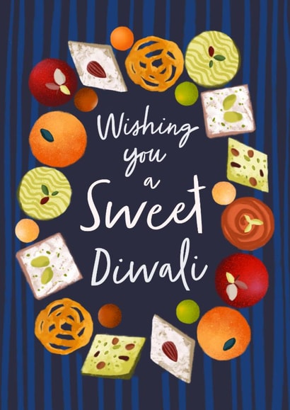 Fun Faith Card - Sweet Diwali - Sweets created by Debbie Daley Illustrations