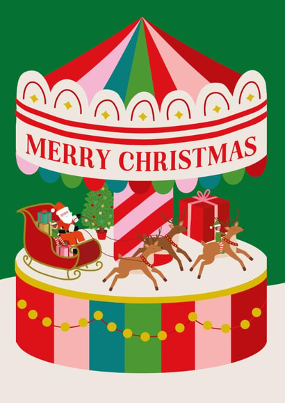 Cute Christmas Card - Christmas Carousel created by Mifkins