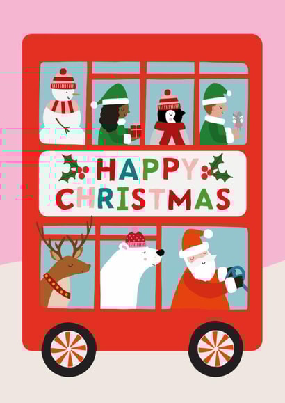 Cute Christmas Card - Santa's Bus created by Mifkins
