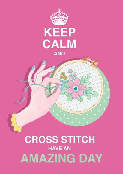 Cross Stitch Hobby Card general send created by Siobhan at april rose