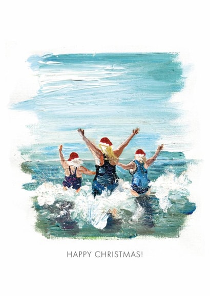 Traditional Christmas Card - Wild Swimmers created by MOJO Creative Studio