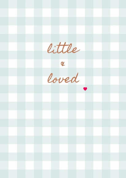 Classic New Baby Card - Little And Loved - Baby Boy created by Peony & Pangolin