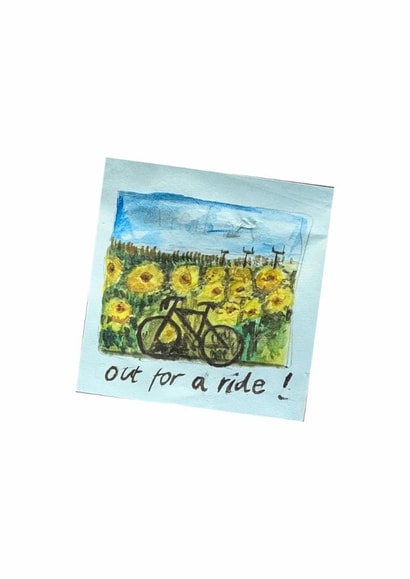 Out for a ride! Fun cycling greeting card created by ver.on.icaa & visuals