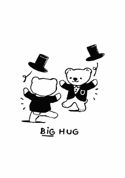 Cute Love And Friendship Card - Big Hug - Dancing Bears created by Cardinky