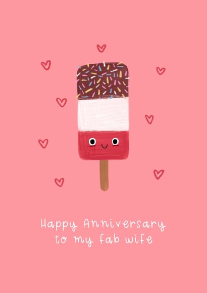 Cute Anniversary Card - For Wife - Fab Lolly created by Becky Down