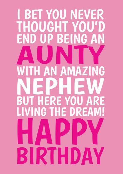 Funny Birthday Card - For Aunty - From Amazing Nephew created by @Cupsie's Creations