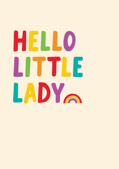 Classic New Baby Card - Hello Little Lady created by Pin & Paper