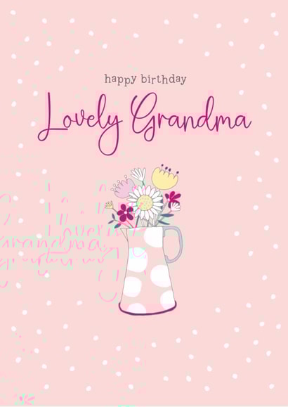 Traditional Birthday Card - For Grandma - Flowers created by Molly Mae™