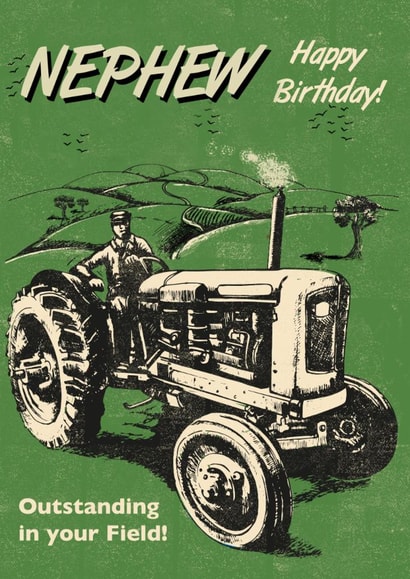 Classic Birthday Card - For Nephew - Tractor created by Rocket68