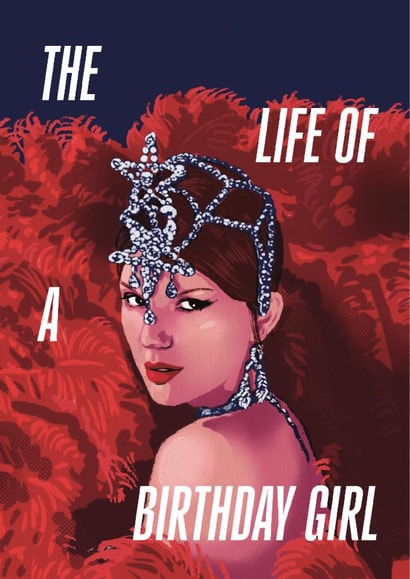 The Life Of A Birthday Girl Showgirl Era Taylor Swift Card created by Kate Styling